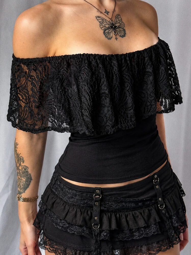 Y2K Goth Raven Top