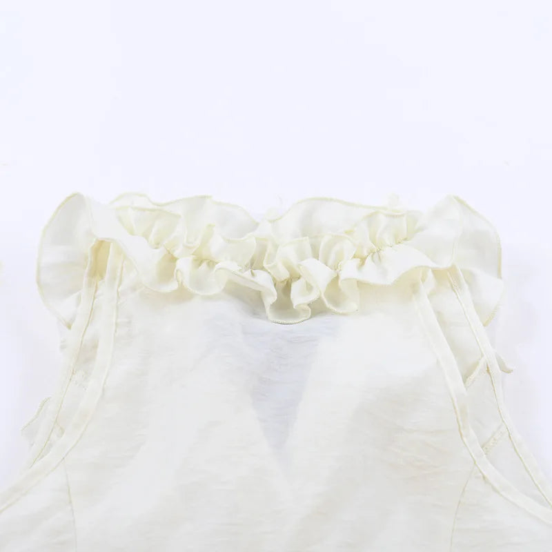 Y2K Goth Ruffle Shirt