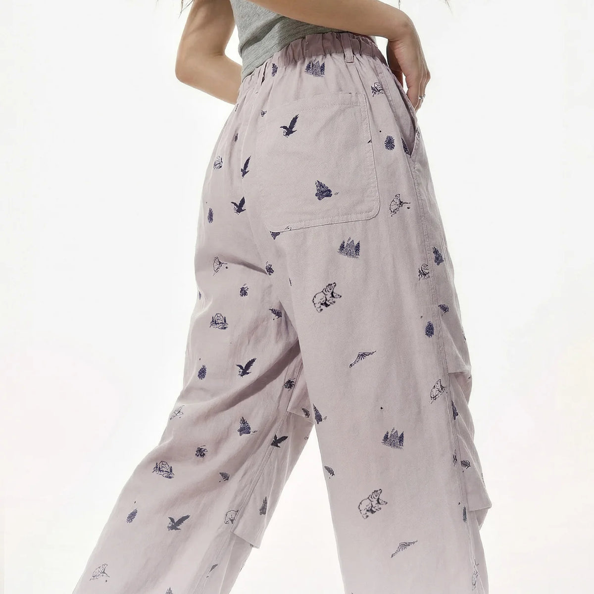 Y2K Graphic Drawstring Pants