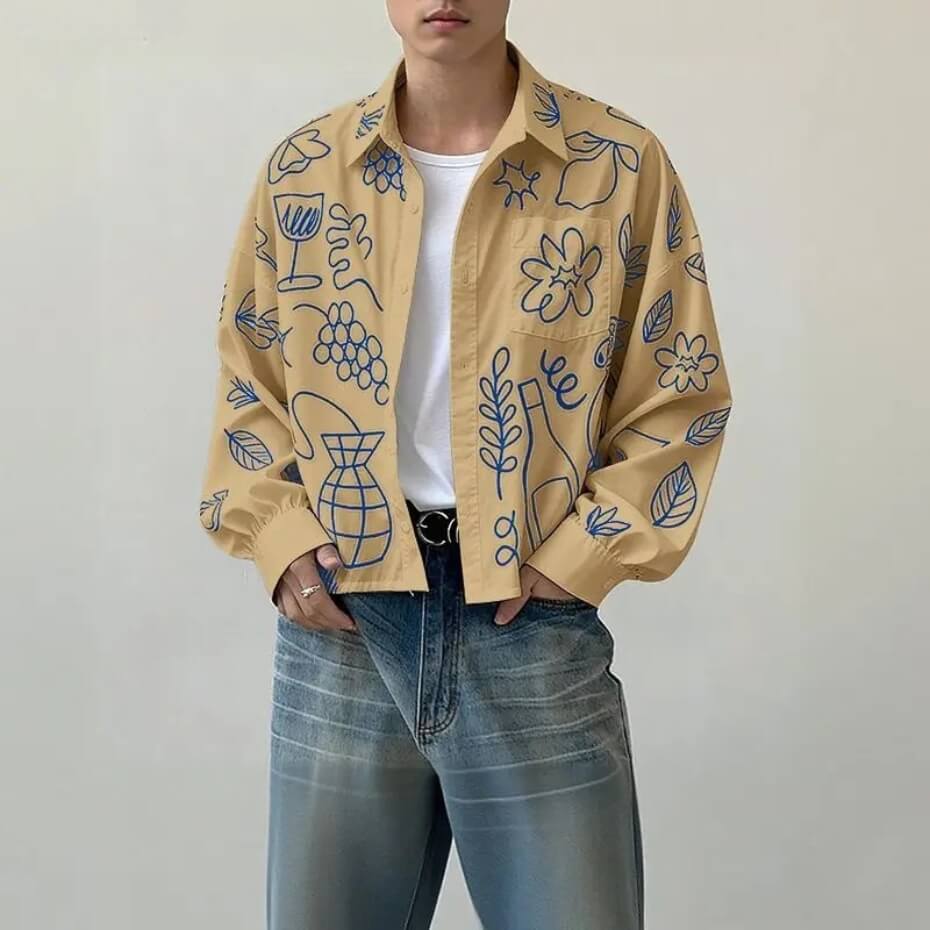 Y2K Graphic Print Shirt