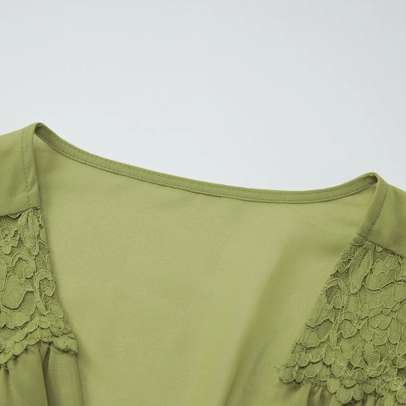 Y2K Green Two Piece Set