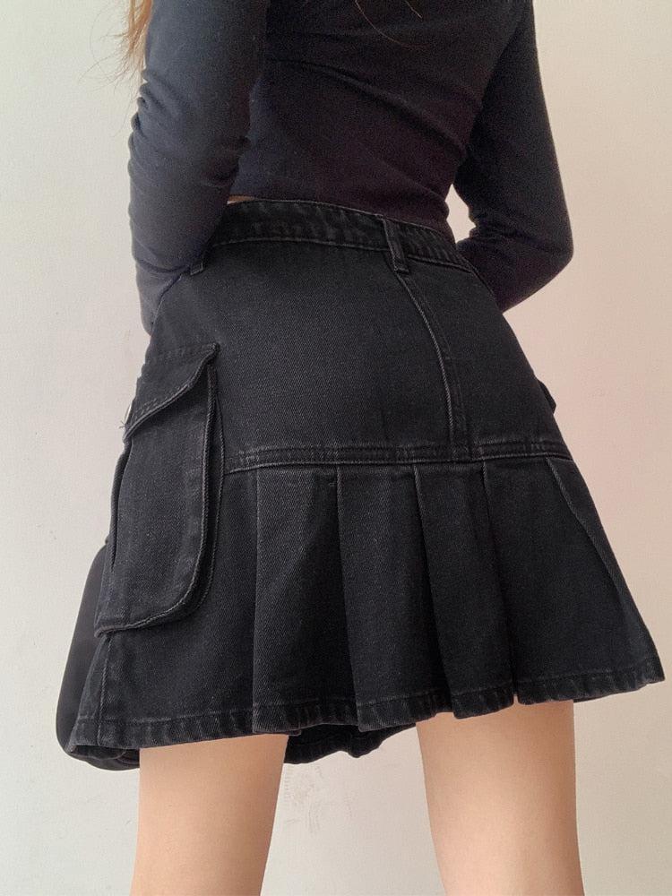 Y2K Grunge Cargo Mini Skirt
