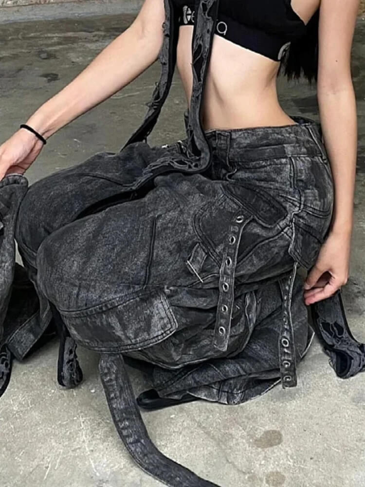 Y2K Grunge Cargo Pants - Litlookz Studio