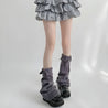 Y2K Grunge Distressed Knitted Leg Warmers