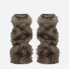 Y2K Grunge Faux Fur Leg Warmers