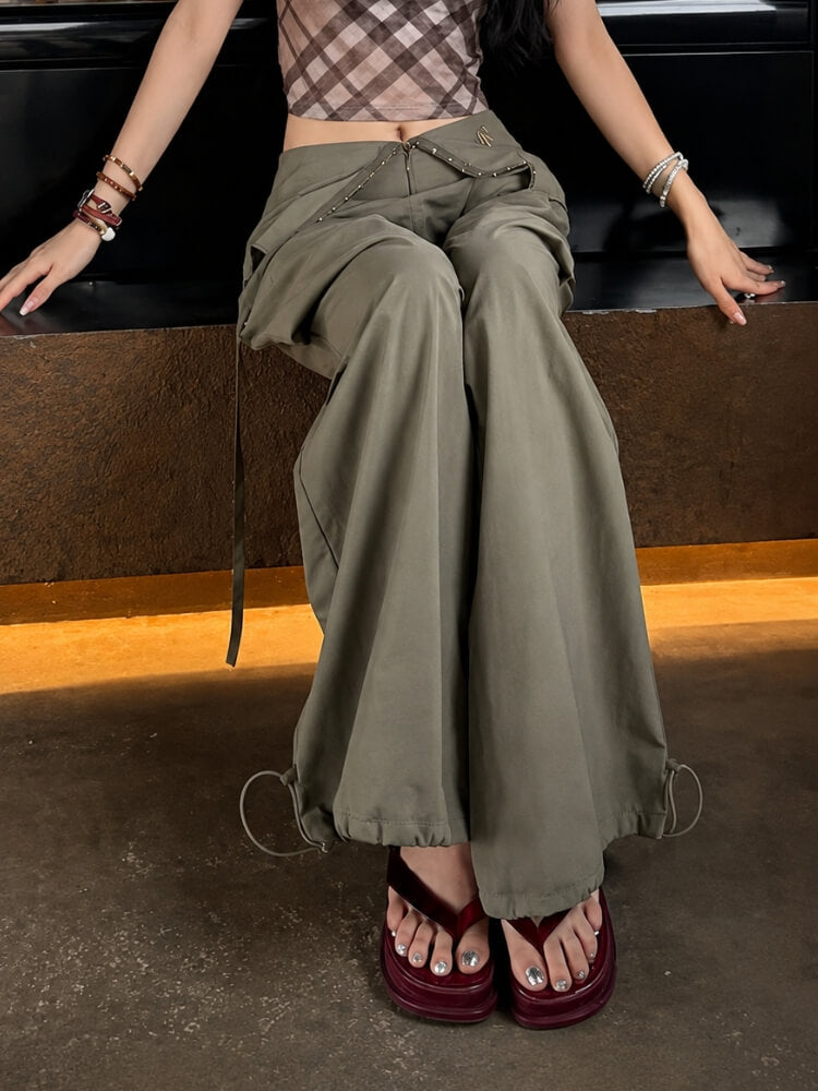 Y2K Grunge Parachute Pants
