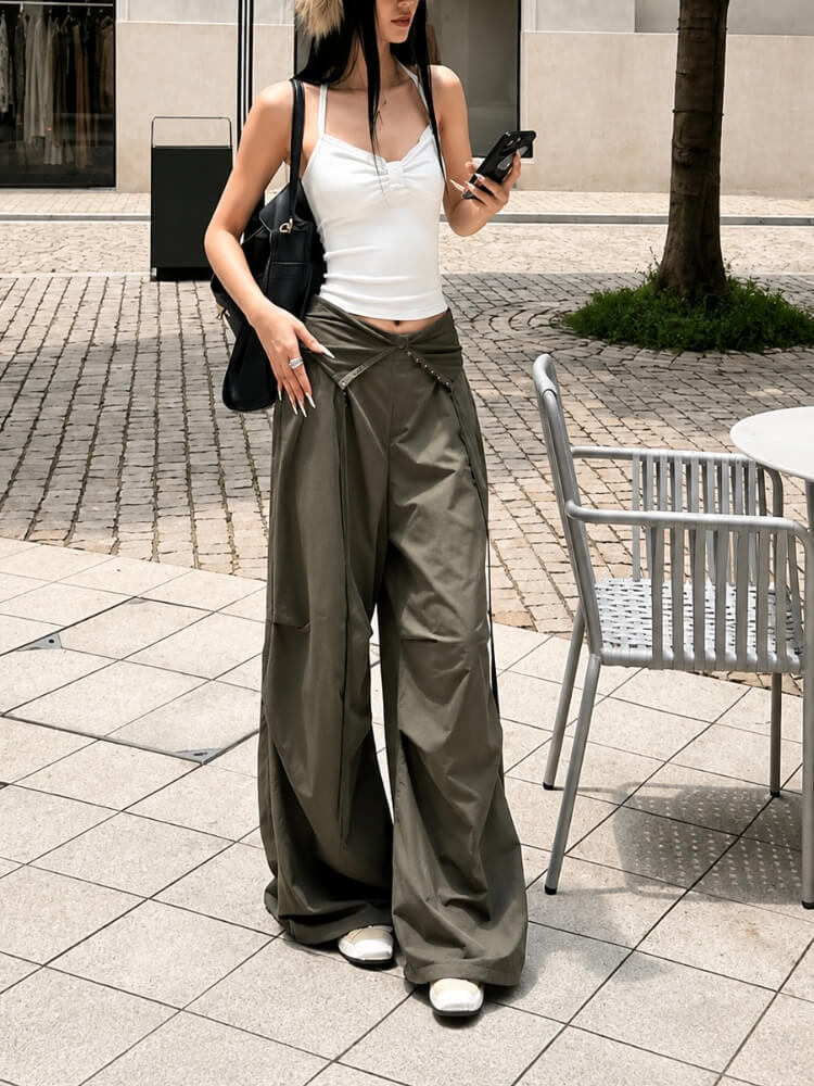 Y2K Grunge Parachute Pants
