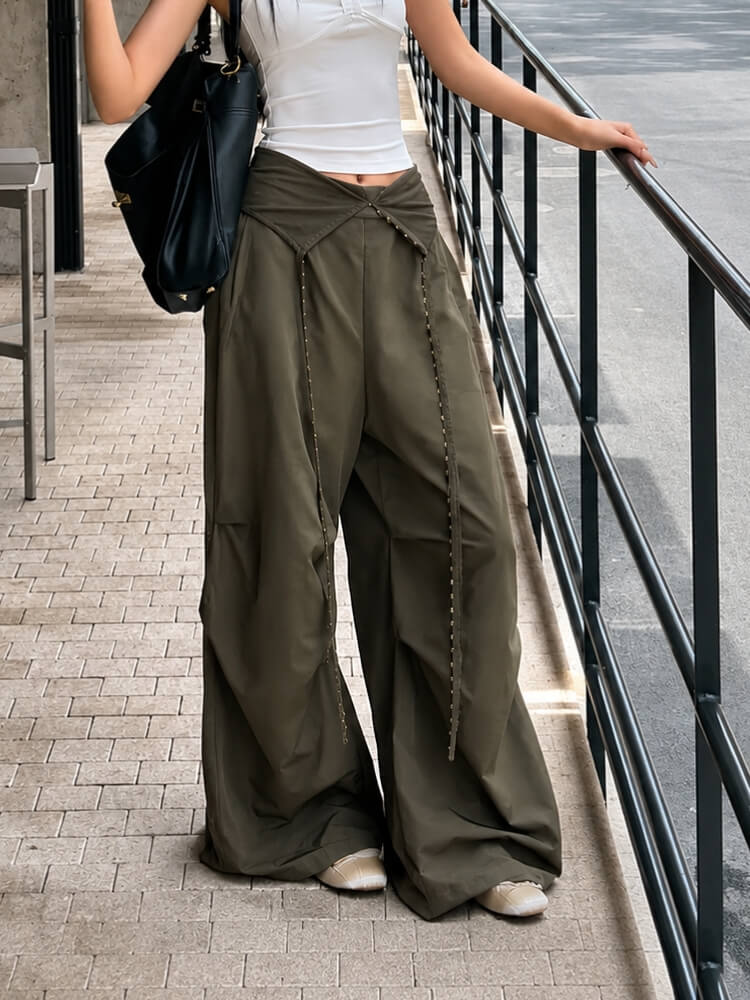 Y2K Grunge Parachute Pants