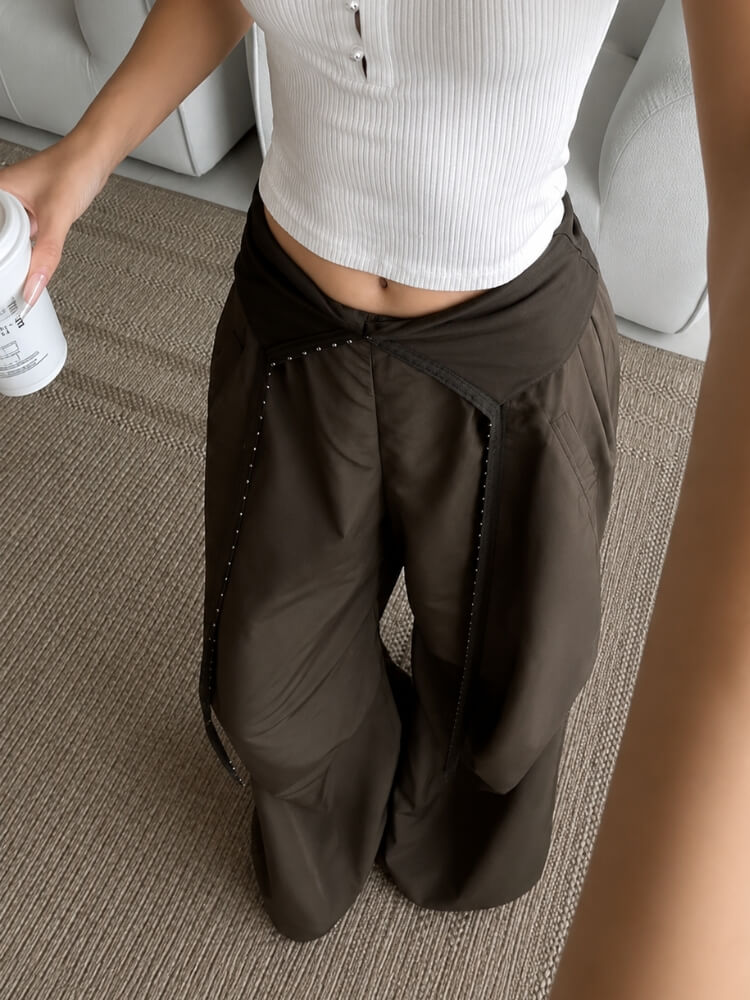 Y2K Grunge Parachute Pants