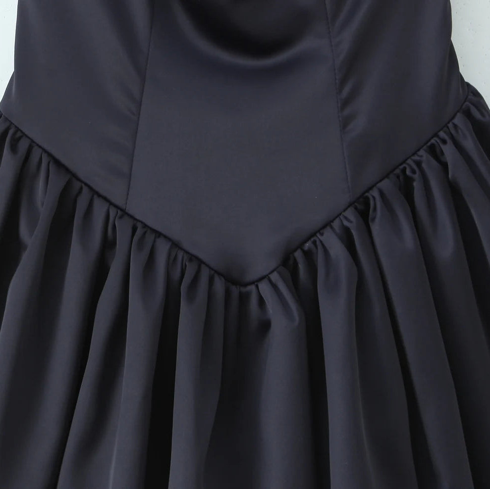 Y2K Halter Bubble Mini Dress