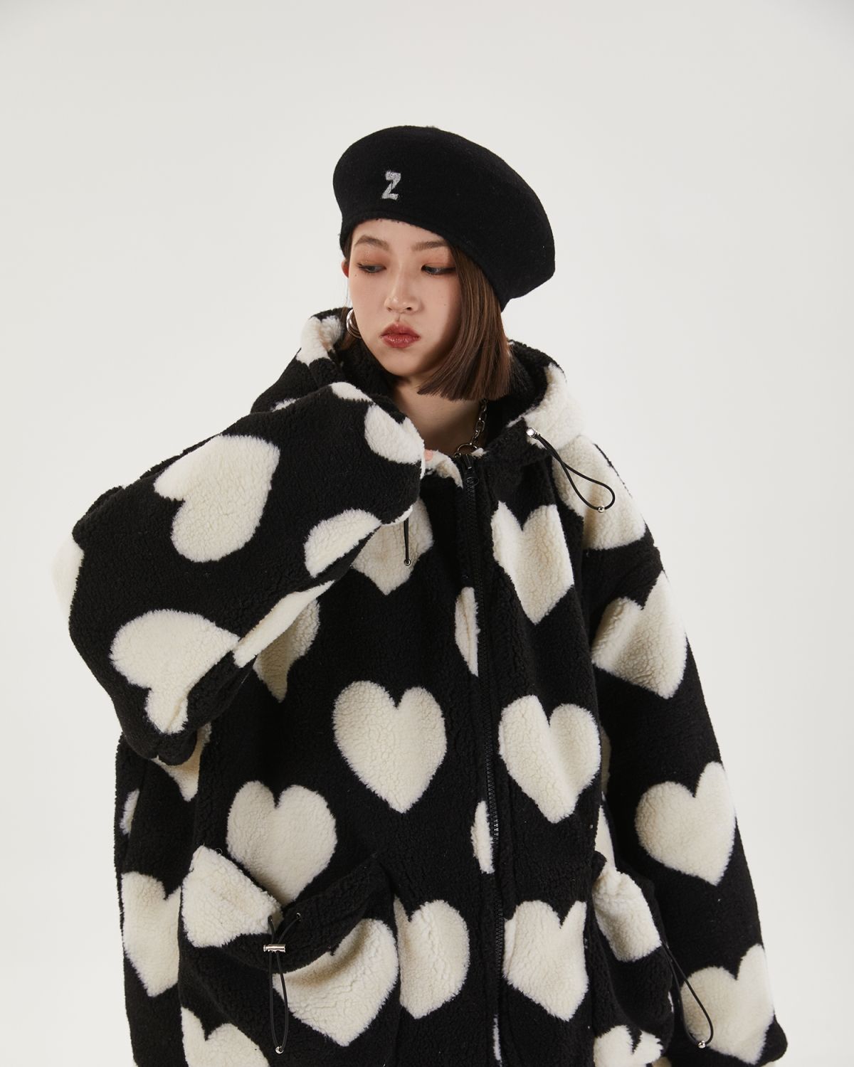 Y2K Heart Pattern Jacket