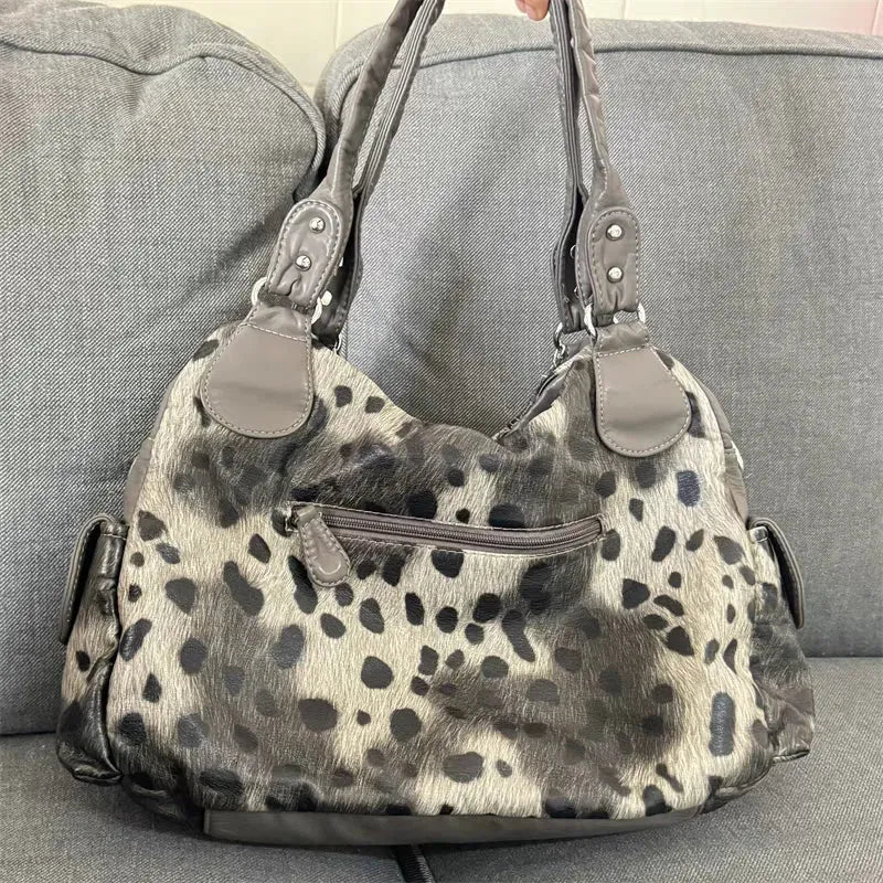 Y2K Leopard Faux Fur Bag – Litlookz Studio