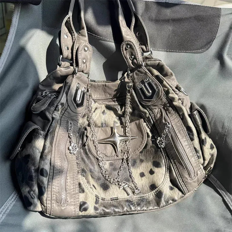 Y2K Leopard Faux Fur Bag – Litlookz Studio