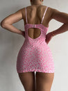 Y2K Leopard Print Mini Dress