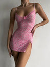 Y2K Leopard Print Mini Dress