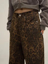 Y2K Leopard Straight Leg Pants