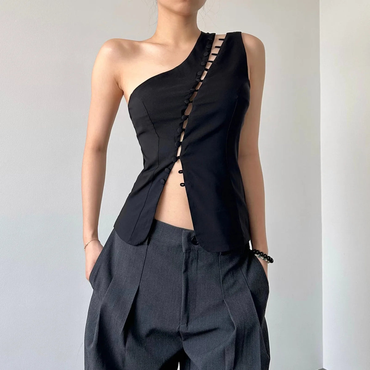 Y2K Loop Button Top