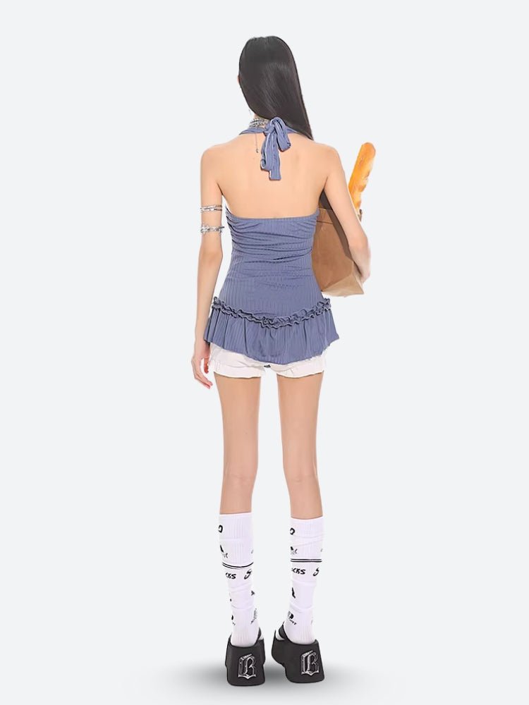 Y2K Mini Dress & Shorts Two Piece Set - Litlookz Studio Y2K Mini Dress & Shorts Two Piece Set - Litlookz Studio