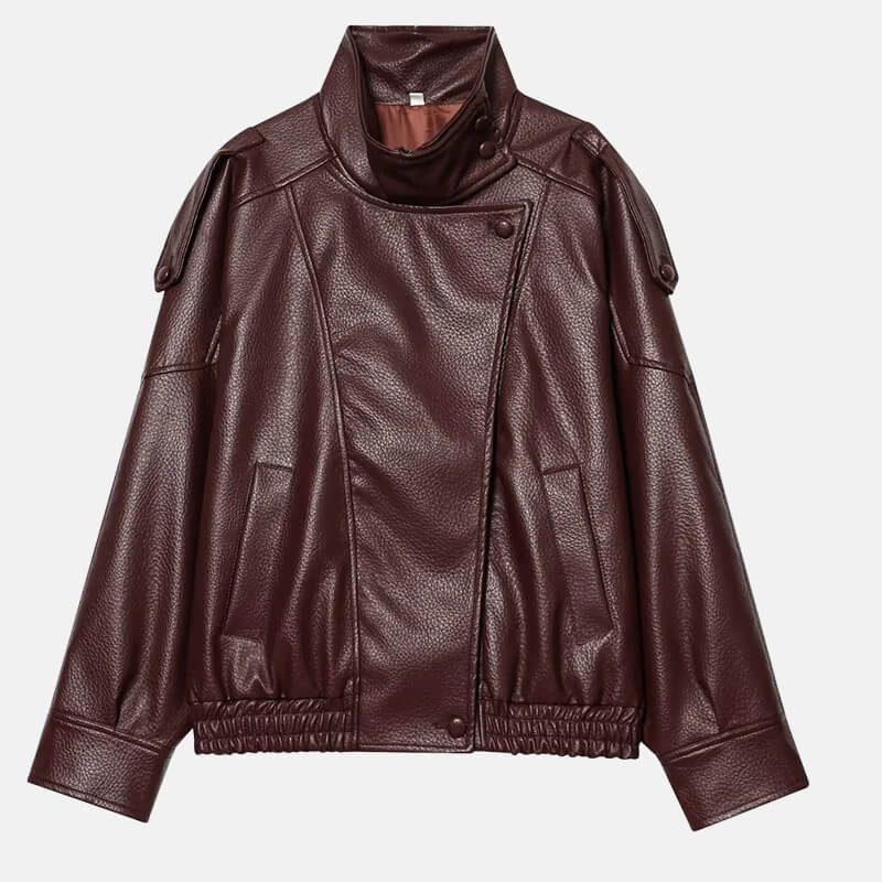 Y2K Oversized Faux Leather Jacket