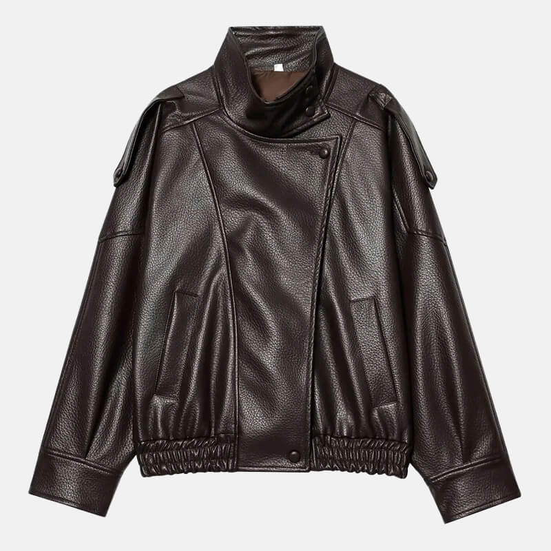 Y2K Oversized Faux Leather Jacket