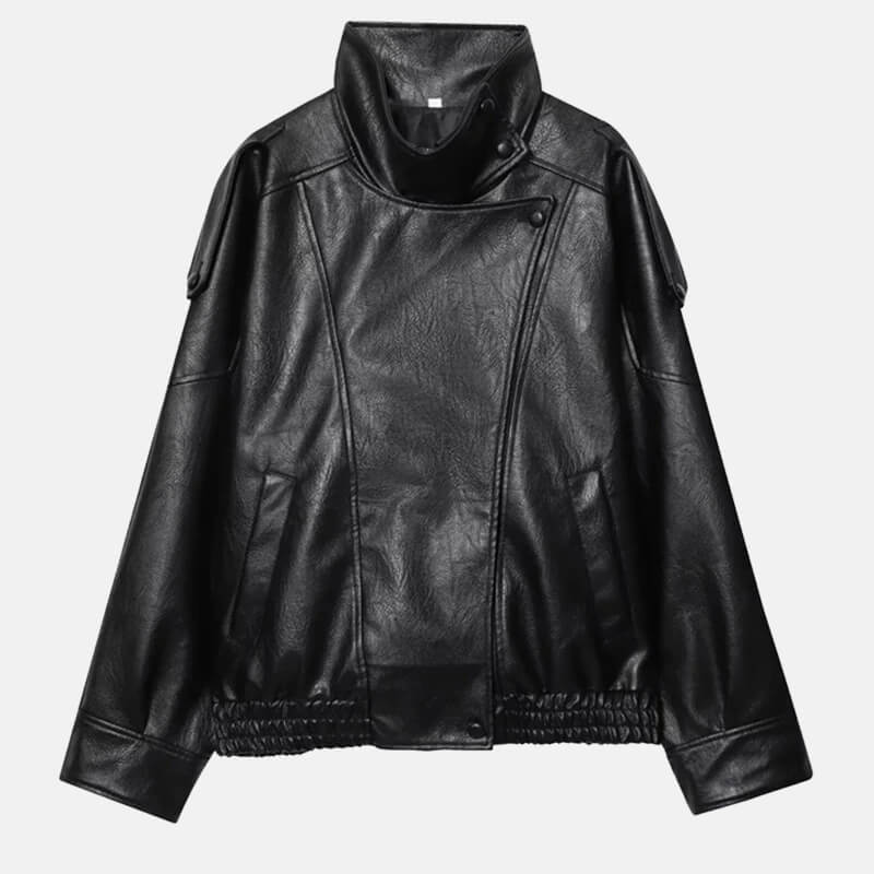 Y2K Oversized Faux Leather Jacket