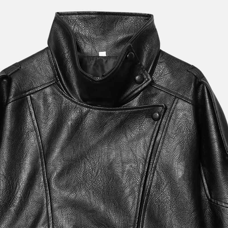 Y2K Oversized Faux Leather Jacket