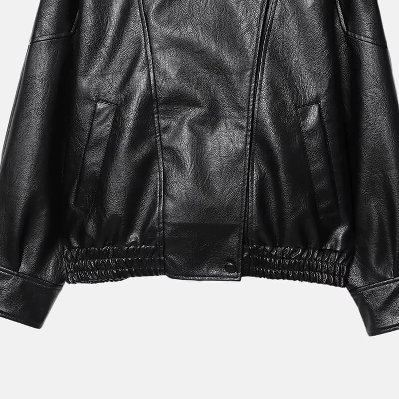 Y2K Oversized Faux Leather Jacket