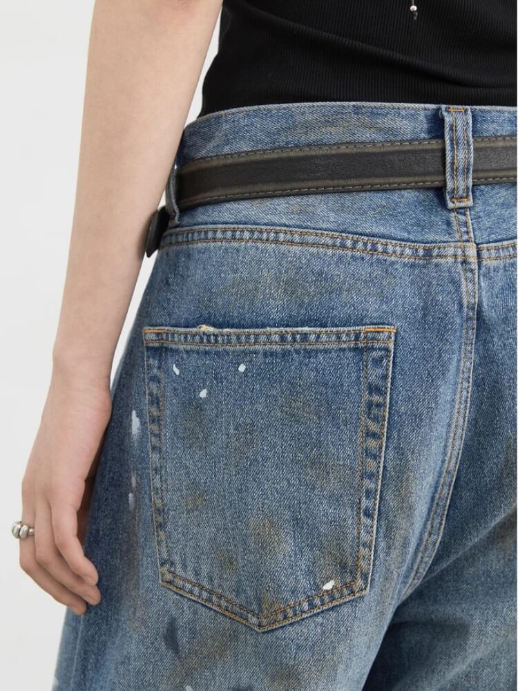 Y2K Paint Splatter Jeans