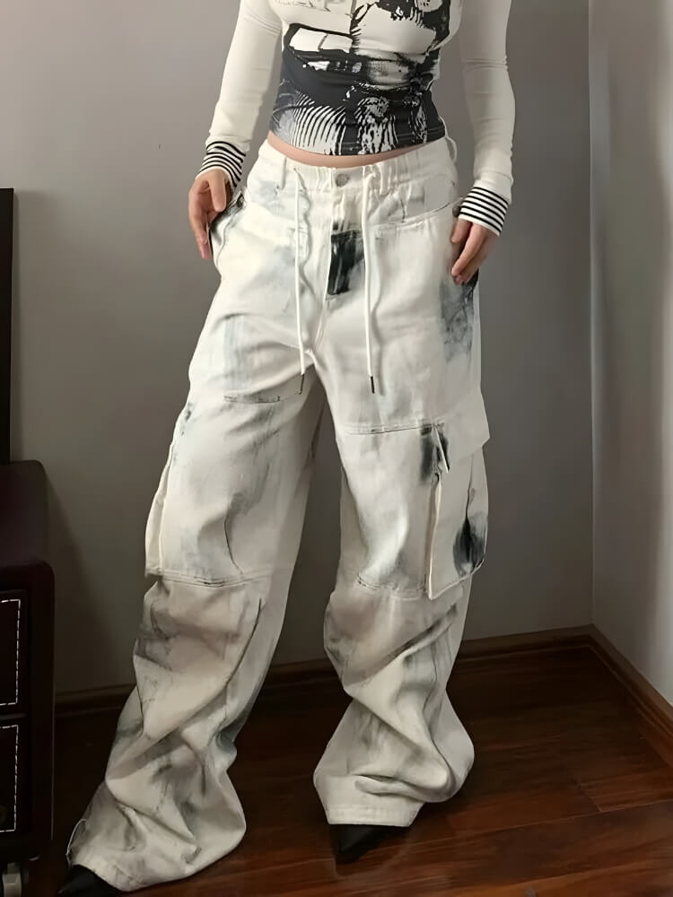 Y2K Painted Cargo Pants - Litlookz Studio