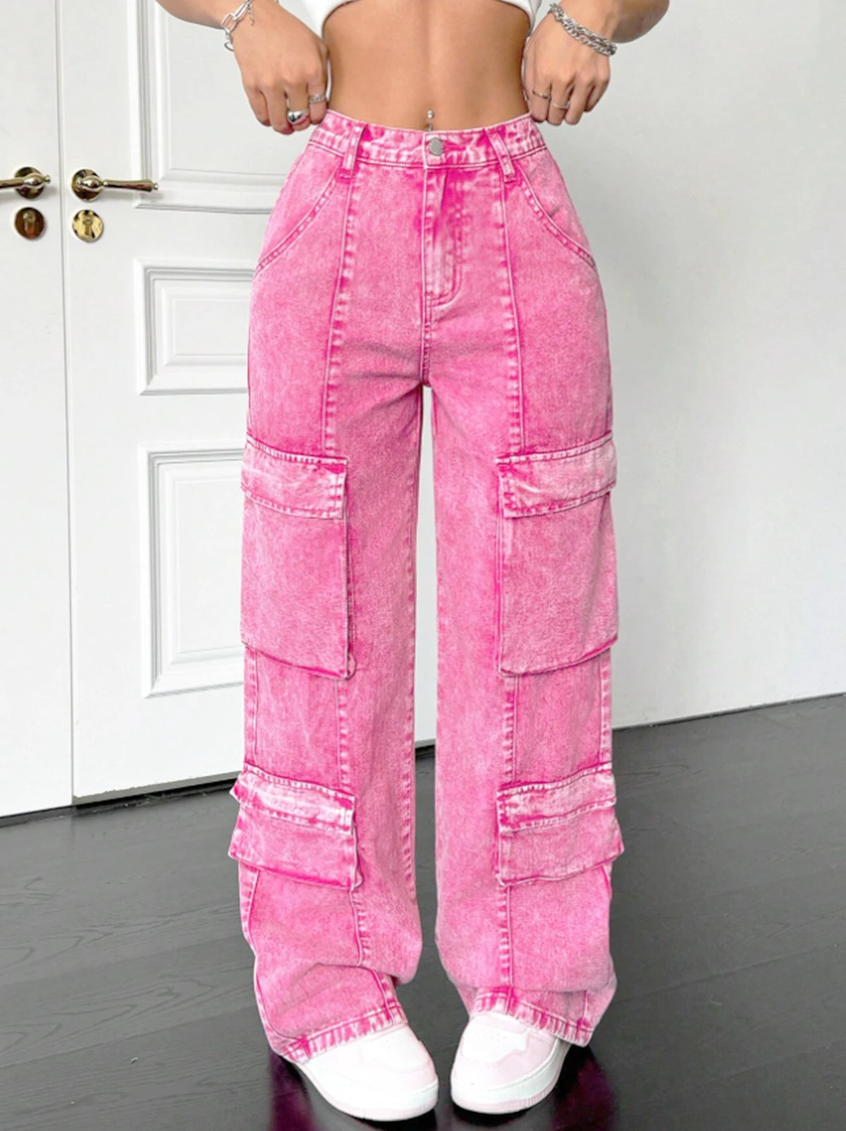 Y2K Pink Cargo Pants