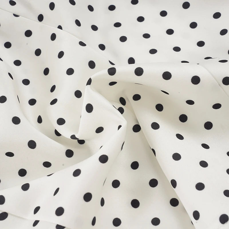 Y2K Polka Dot Lace Trim Top