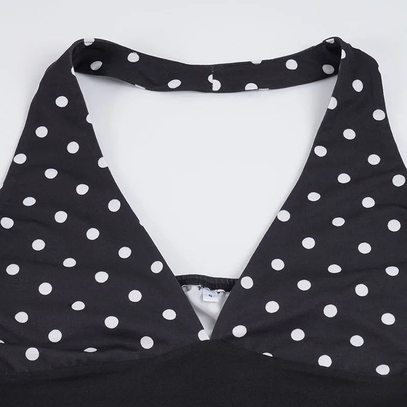 Y2K Polka Dot Top & Shorts Two Piece Set