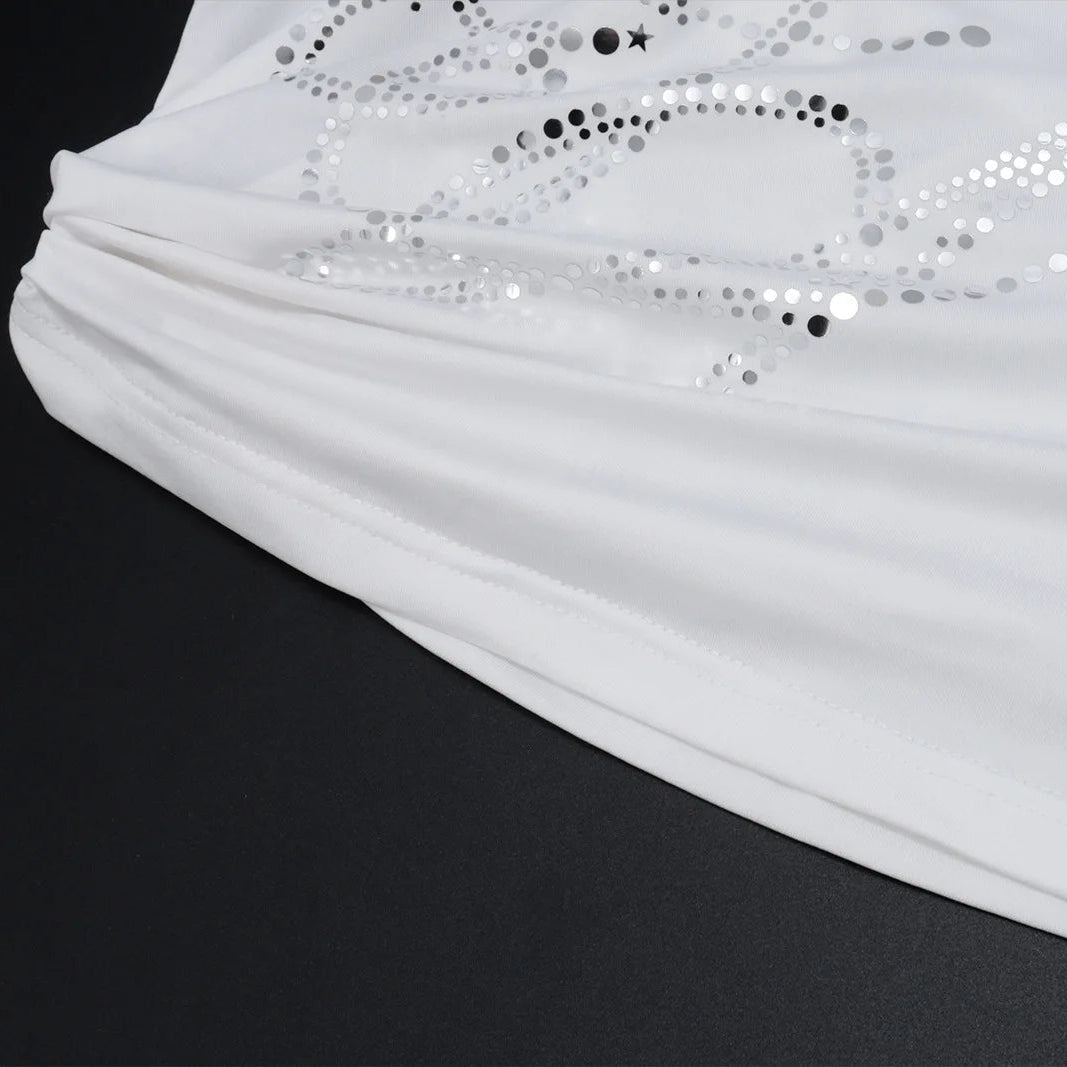 Y2K Rhinestone Tie-Up Crop Top