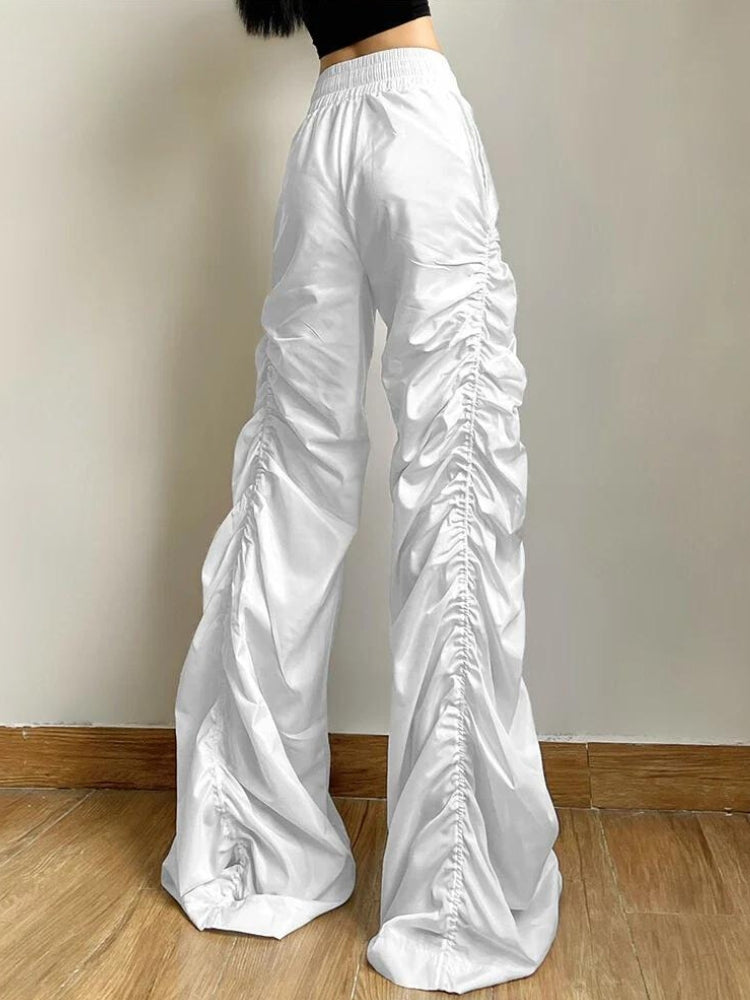 Y2K Ruched Parachute Pants