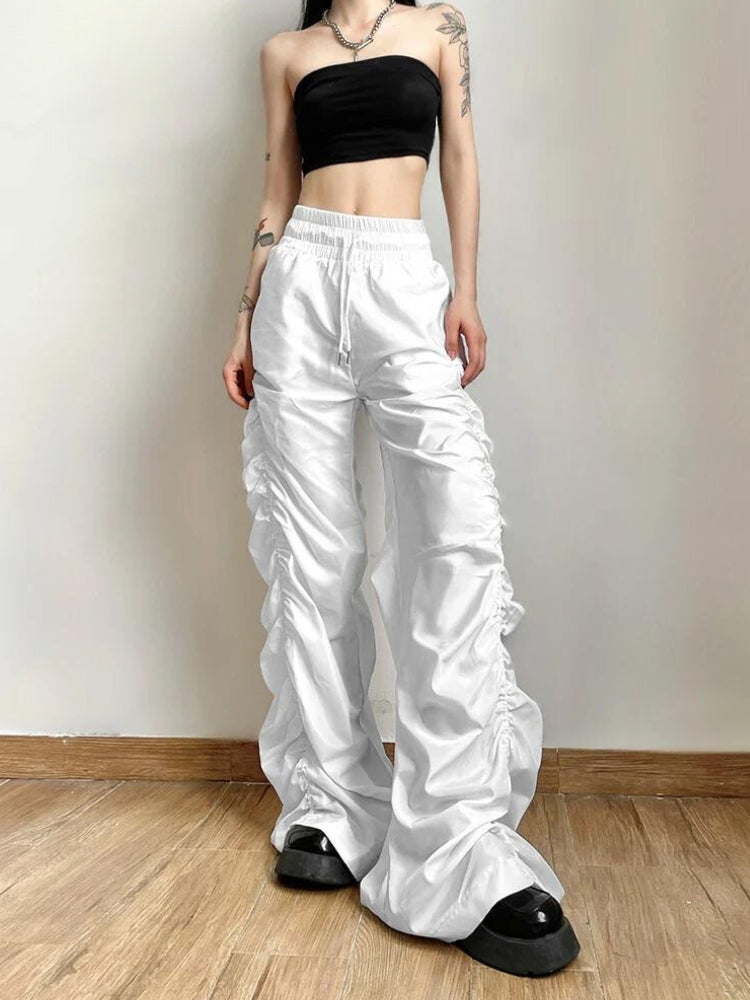 Y2K Ruched Parachute Pants