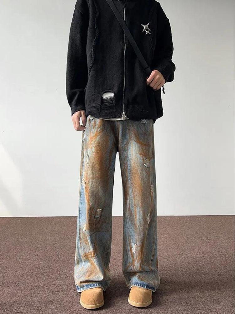 Y2K Rusty Wide Leg Denim Jeans - Litlookz Studio