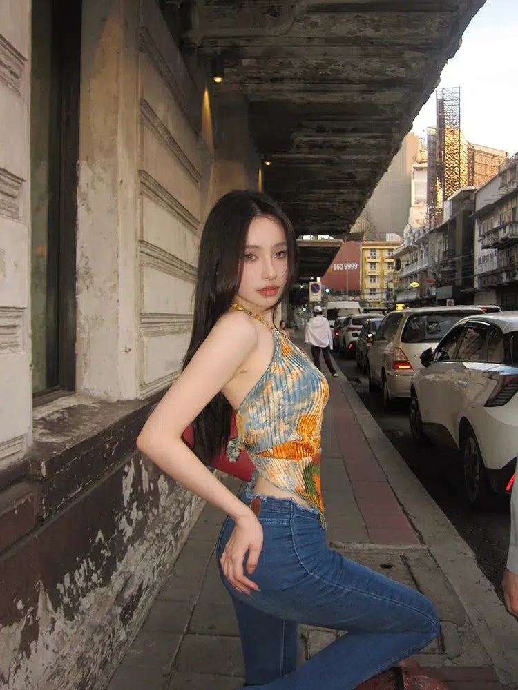 Y2K Scarf Top