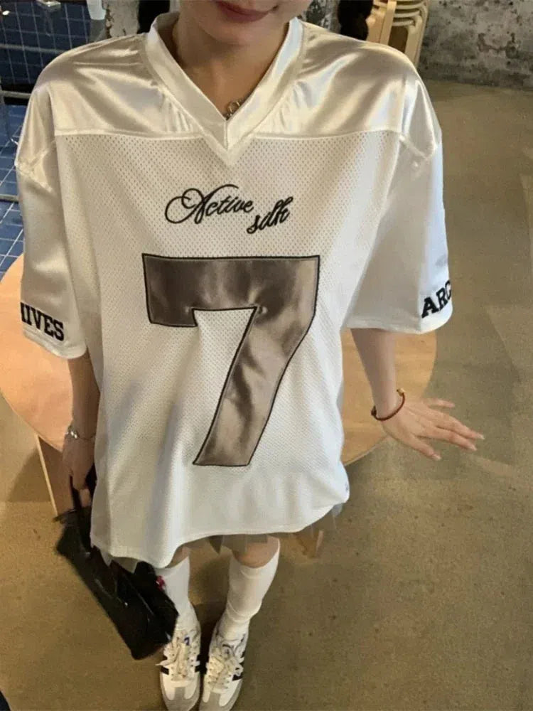 Y2K Seven Jersey Top - Litlookz Studio