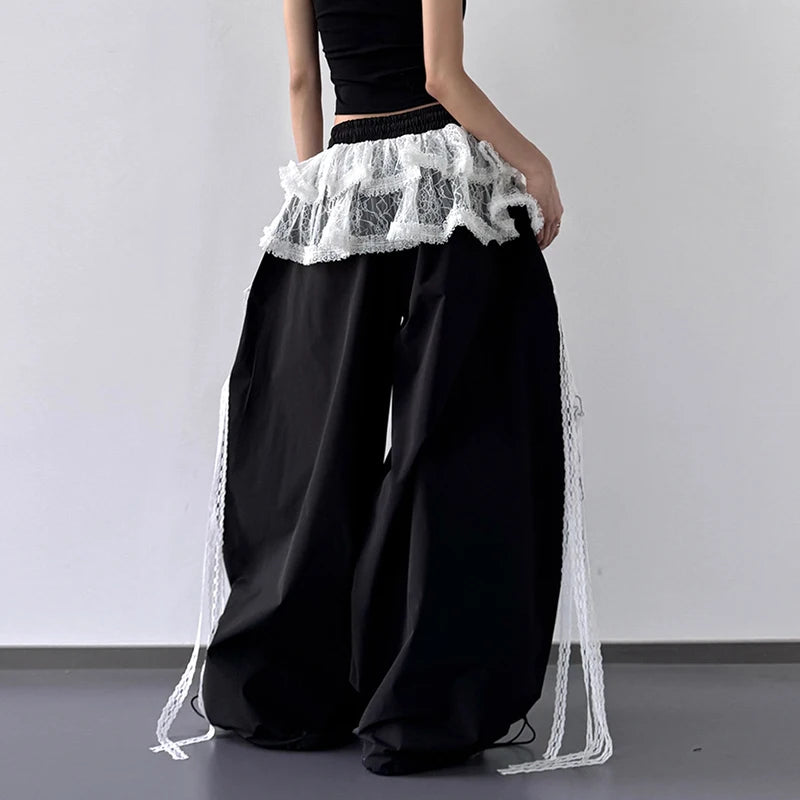 Y2K Skirted Parachute Pants - Litlookz Studio