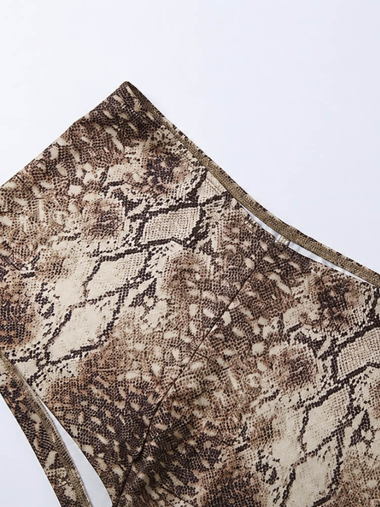 Y2K Snakeskin Shorts & Top Set