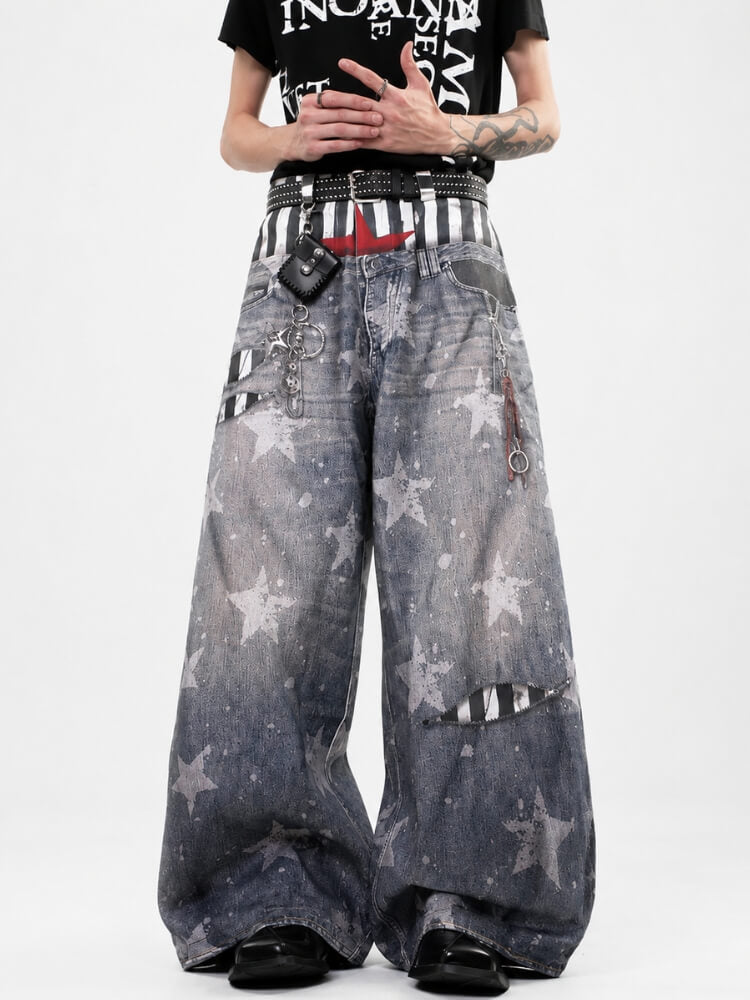 Y2K Star Baggy Jeans