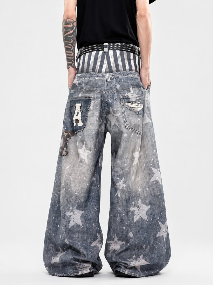 Y2K Star Baggy Jeans