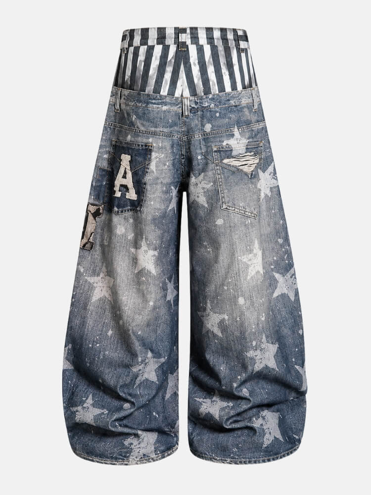 Y2K Star Baggy Jeans