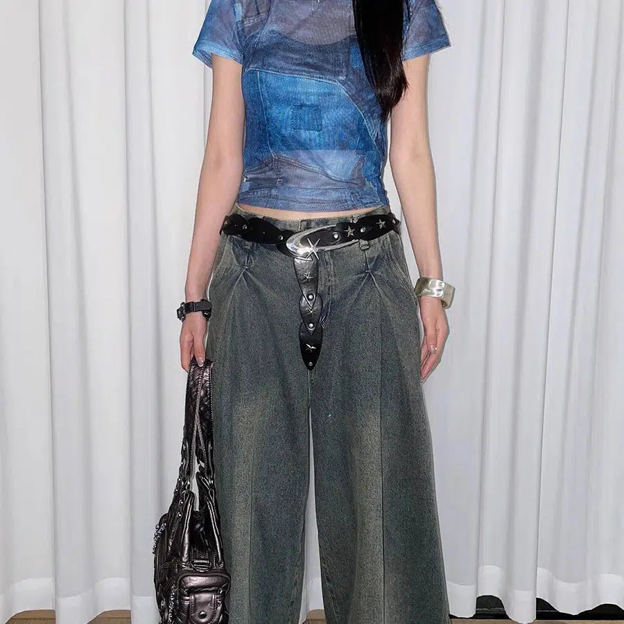 Y2K Star Buckle Belt - Litlookz Studio