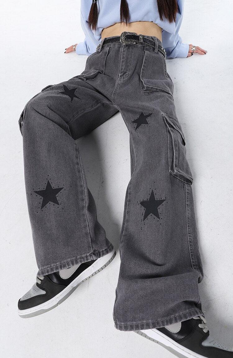 Y2K Star Cargo Pants - Litlookz Studio