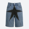 Y2K Star Jean Shorts