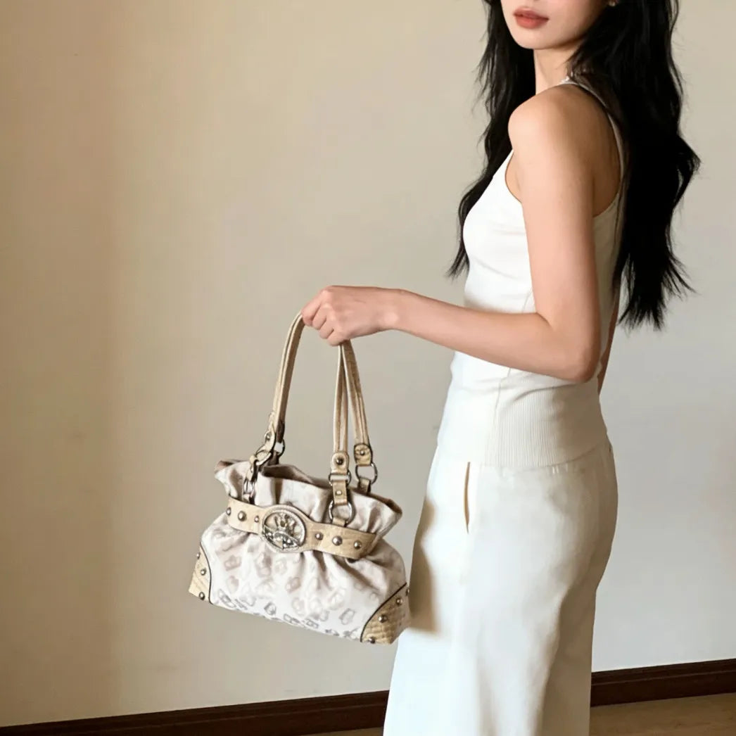 Shop Studded Buckle Shoulder Bag - Litlookz Studio