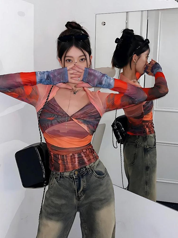 Y2k Minecraft Mesh Top