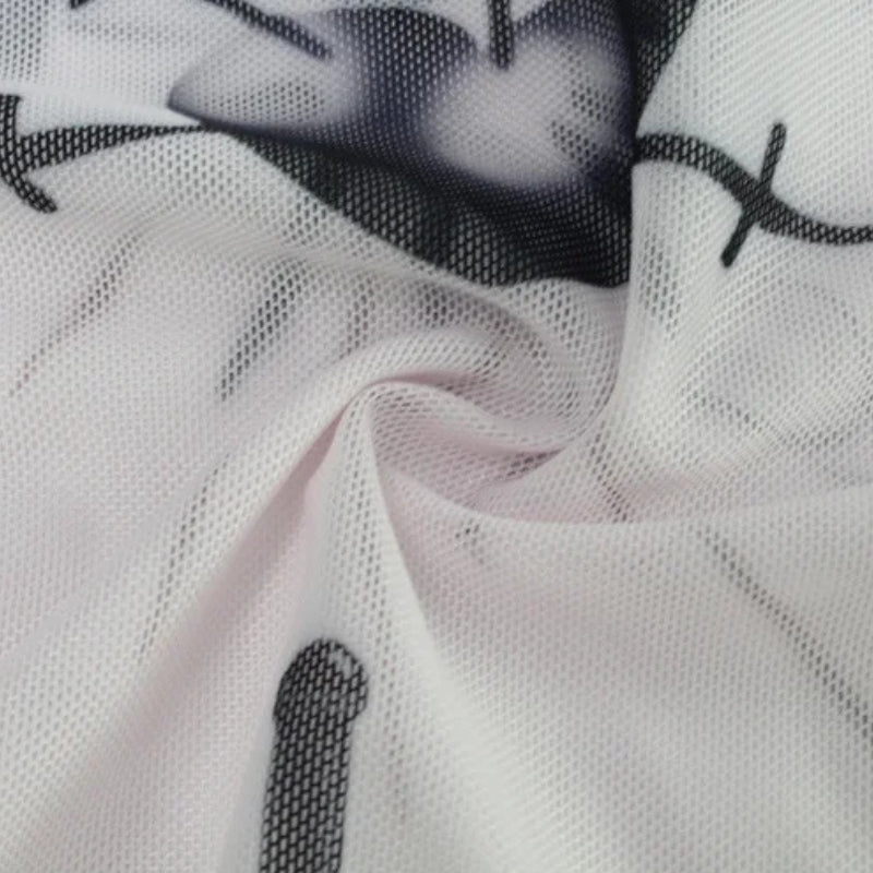 Y2K Tattoo Sheer Top - Litlookz Studio