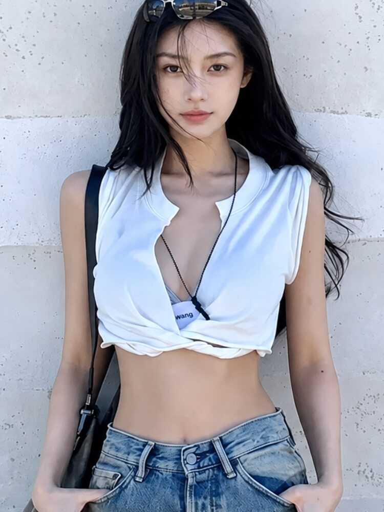 Y2K Twist Front Top